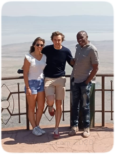 Stephen with clients Ngorongoro