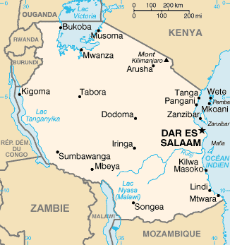 Tanzania map